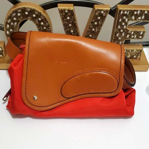 R.L.L RALPH LAUREN Red Packable Tote/Bag Nylon w. Leather Straps - Picture 12 of 12